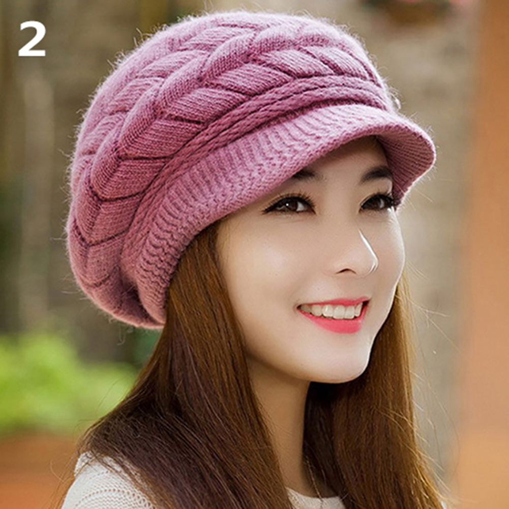 SPRING PARK Women s Winter Soft Solid Color Warm Knitted Baggy Beret ...