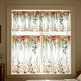 thumbnail image 3 of 2D Printed Kitchen Curtains, 24" Short Washable Window Valances, Decorative Half Curtain Panels for Sink, Bathroom & Cafe Styling, Light Filtering Privacy Drapes​, C, 3 of 5
