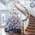 thumbnail image 4 of Snow Flocked Pre-lit Christmas Tree with 250 Warm White Lights, 820 Lush Branch Tips & Quick-Assembly Hinged Design, Full Artificial Xmas Tree for Winter Holiday Décor, Green & White, 4 of 15