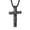 Black, variant on APSVO Black Cross Necklace for Men Soccer Pendant Chain Stuff Accessories Items Catholic Religious Christian Birthday Fathers Day Jewelry Gifts Dad Husband Son Boyfriend Teen