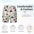 thumbnail image 6 of Picia Dinosaur pattern Mens Swim Trunks with Compression Liner Stretch Beach Shorts Quick Dry with Zipper Pockets No-Chafing Board Shorts-Large, 6 of 9