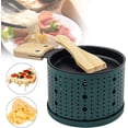 thumbnail image 3 of Escobilla para velas que incluye espátula con espátula de madera para derretir queso en 3 minutos delante del televisor o en un picnic (2 piezas - Verde) Sailing Electrónica, 3 of 5