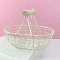 thumbnail image 5 of Wedding Flower Girl Baskets Small Rustic Flower Basket Wedding Metal Basket with Handle Tiny Petal Basket for Flower Girl Kid Wedding Home Decor, 7.09 x 4.72 x 4.92 Inch, 5 of 9