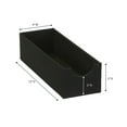 thumbnail image 2 of Household Essentials 2-Pack of Drawer Organizers, Sturdy Chipboard With Soft Polyester Cover, Handy and Fashionable Organization Solution, 3” H x 4” W x 12” D, Black Linen, 2 of 8