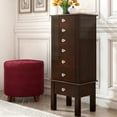 thumbnail image 2 of Hives & Honey - Crystal Standing Women's Wood Jewelry Armoire - Espresso, 2 of 12