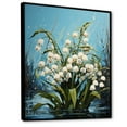 thumbnail image 2 of Designart "Pure Green Winter Snowdrops" Snowdrops Floater Framed Wall Art Living Room, 2 of 5