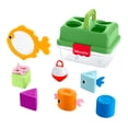 thumbnail image 1 of Fisher-Price Friendship Forest Sort & Store Tackle Box Baby Toy with 6 Shape Blocks & Fishing Net, 1 of 6