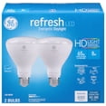 thumbnail image 2 of GE Refresh LED Light Bulbs, 65 Watt, Daylight, BR30 Indoor Floodlights (2 Pack), 2 of 2