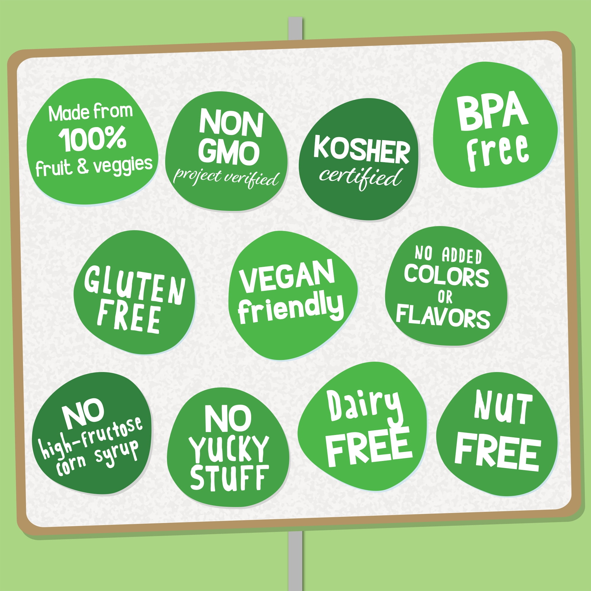 (4 Pack) GoGo squeeZ Fruit & VeggieZ Gluten-Free Peach Snack Pouch, 3.2 oz, 4 Pack
