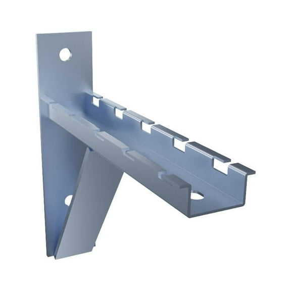 Electro Zinc Plated Wire Mesh Cable Tray bracket, Silver Steel, Triangle, Wall Mount, 200mm, 2 pack