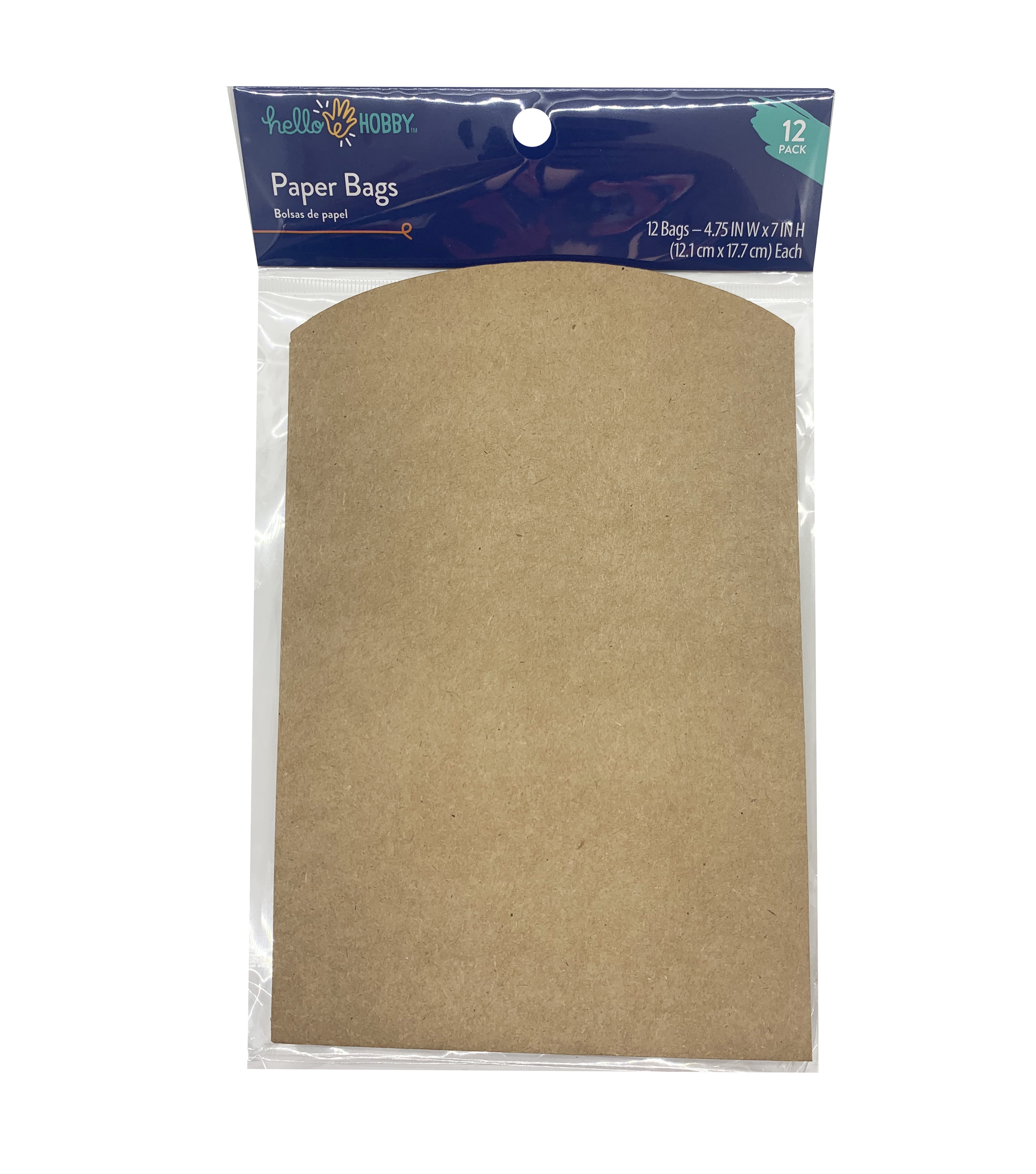 Hello Hobby Brown Treat Bag Kraft Paper, 12 Pack, Size 4.75' x 7'