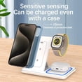 thumbnail image 6 of 3-in-1 Wireless Charger Station for iPhone 17/16/15/14/13/12/Pro Max, Apple Watch Ultra 11/10/9/8/7/SE/6/5/4/3/2/1 & AirPods 4/3/Pro Samsung S24/S23/S22 Foldable Fast Charging Dock-White, 6 of 9