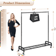 Mr IRONSTONE 400 lbs Heavy Duty Garment Rack, Rolling Clothes Rack with