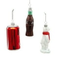 thumbnail image 2 of Kurt Adler 3.5-Inch Glass Coke Mini Ornament, 3-Piece Set, 2 of 4