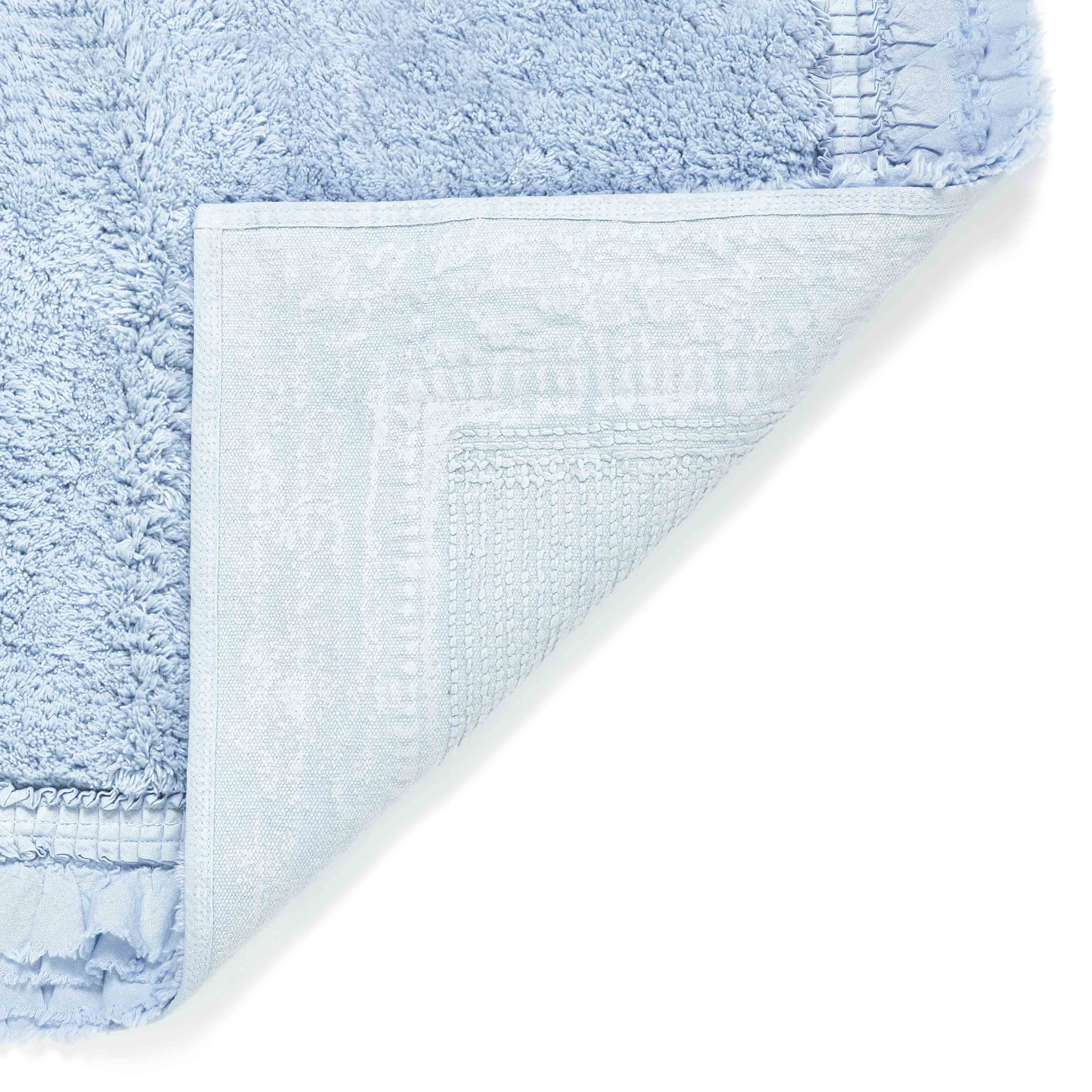 Simply Shabby Chic Ruffle Bath Rug, Blue Rush, 20 x 30