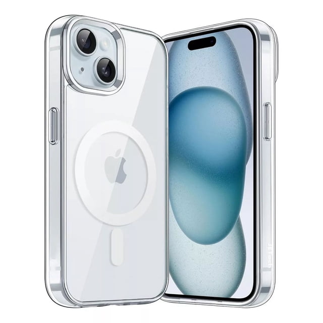 Funda Para iPhone 15 Plus Con Magsafe Resistente A Caídas Transparente Magsafe Clear