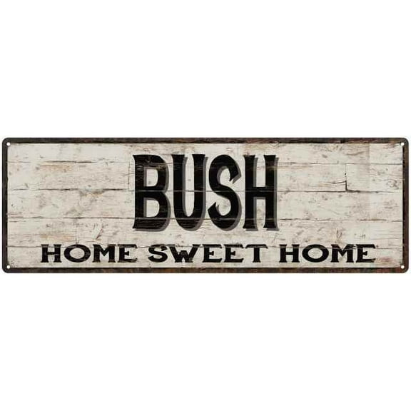 BUSH Rustic Home Sweet Home Sign Gift 6x18 Metal Decor 106180084346