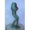 thumbnail image 5 of Nifao Musical Frog Playing Saxophone14" x 9" x 32"H – Outdoor Bronze Fountain, Garden Water Feature, 14"L x 9"W x 32"H, 5 of 12