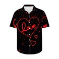 thumbnail image 3 of BiZtdJrK Mens Graphic T-Shirts, 2025 Valentines Day Clothes Fashion Printed Dressy Turndown Collar T-Shirts Holiday Summer Blouses Multicolor XXL Lightening Sale, 3 of 6
