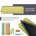 thumbnail image 5 of Naloa Yellow Checkboard Leather Pencil Case, Makeup Pouch, Zipper Pouch for Daily Essentials, Storage Organizer, Cosmetics and Stationary Bag, 5 of 7