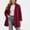 Red, variant on ITSAME Womens Fleece Mid Length Coat Notched Lapel Button Front Warm Winter Outerwear Jacket Black Size L