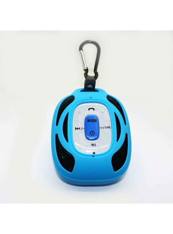 PIXNOR Portable Bluetooth Speaker Waterproof Mini Stereo Speaker Solar Powered _Blue_