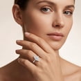 thumbnail image 5 of Rosec Jewels IGI Certified Lab Grown Diamond Marquise Engagement Ring for Women - 1 Carat - E-VS1 Grade - with Jewelry Box, 925 Sterling Silver, US 4.00, 5 of 7