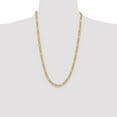 thumbnail image 6 of Auriga Fine Jewelry 10K Yellow Gold 6.25 mm Semi-Solid Figaro Chain Necklace for Men 26", 6 of 7