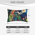 thumbnail image 4 of Naloa Colorful Floral Forest Fairy Pillowcase, Throw Pillowcase, Wrinkle-Free, Stain-Resistant with Hidden Zipper for Bedroom Sofa-16"x24", 4 of 6