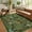 Dark Green, variant on 5x7 Jungle Animal Print Rug, Washable, Non-Slip, Low Pile, Forest Design, Stain-Resistant, Large Throw Carpet for Bedroom, Kids, Dark Green.