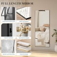 thumbnail image 3 of EDX Black 64"x21" Rectangular Full Length Mirror with Metal Frame, Full Body Floor Mirror, Free-Standing Wall-Mounted Hanging, 3 of 7
