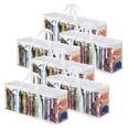thumbnail image 1 of Juego de 6 bolsas de almacenamiento de DVD Stock Your Home de PVC blanco, 1 of 8