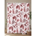 thumbnail image 4 of Fsddascl Botanical Red Shower Curtain Set - Standard 72" x 72" Washable Bathtub Curtain with 12 Hooks, Vintage Ferns Herbs Country Plant Leaf Waterproof Fabric Stall Shower Curtains for Bathroom, 4 of 6