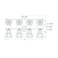 thumbnail image 5 of Vaxcel Clybourn 4 Light Bronze Adjustable Wire Cage Bathroom Vanity Fixture, 5 of 5