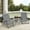 Gray, variant on SOLAURA 3-Piece Patio Outdoor Bistro Set Adjustable Metal Padded Folding Recliner Chair with Table, Red