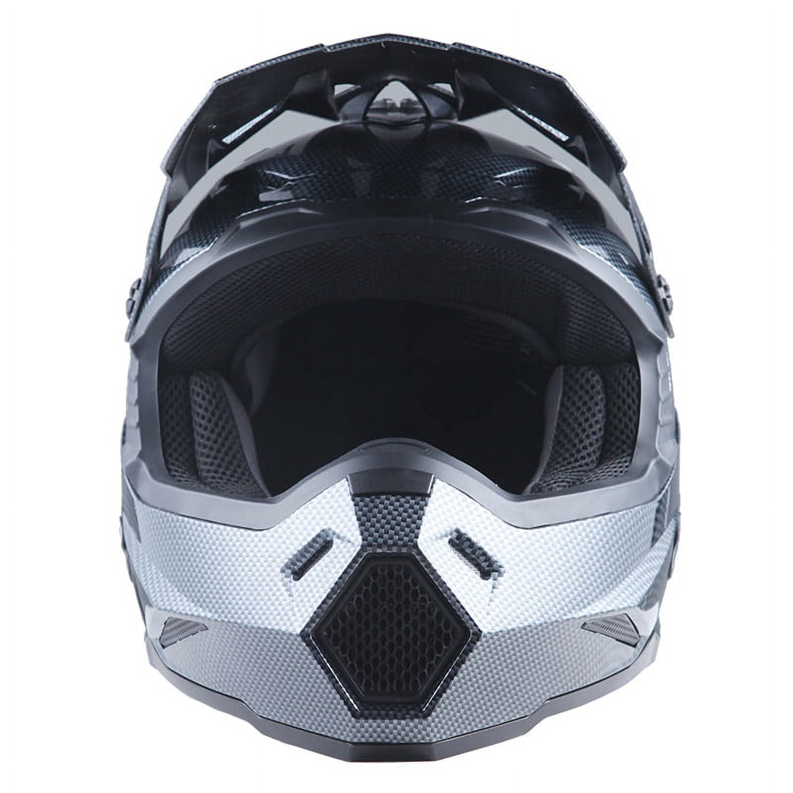 1Storm Motocross Adult Helmet ATV Dirt Bike BMX MX Helmet F801CLS Racing Style Carbon Fiber Black