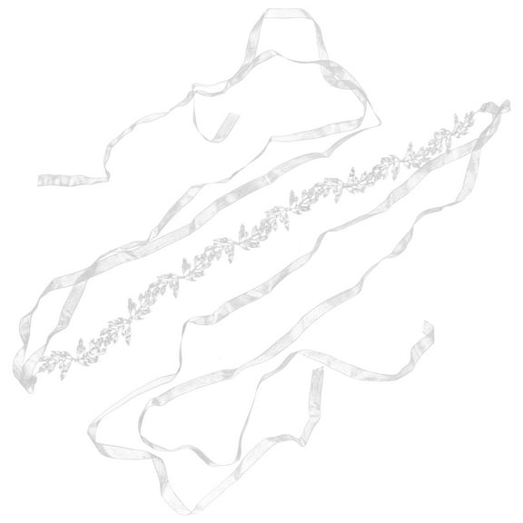 NIAIZEK Bride Wedding Belt Crystal Embellished Leaf Sash for Bridal Dress