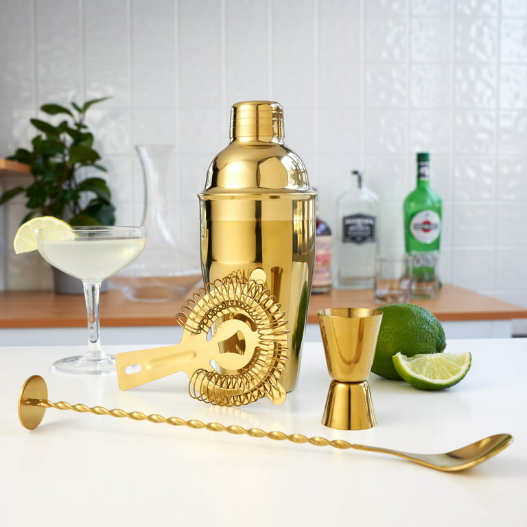 Pro Gold Cocktail Shaker Set