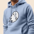 thumbnail image 5 of Dalix Giant Ghost Embroidered Hoodie Soft Fleece Hood Sweatshirt Mens in Light Blue S Small, 5 of 5
