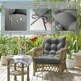 thumbnail image 4 of Kimunuk Outdoor Chair Cushions Set of 4, 42 x 21 x 5 in Non Slip Porch Swing Cushion Seat Back Cushions with Ties for Indoor Patio Rocking Chair, Light Grey, 4 of 8