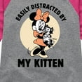 thumbnail image 3 of Disney Classics - Easily Distracted By Kittens Minnie - Toddler & Youth Girls Raglan Graphic T-Shirt, 3 of 5