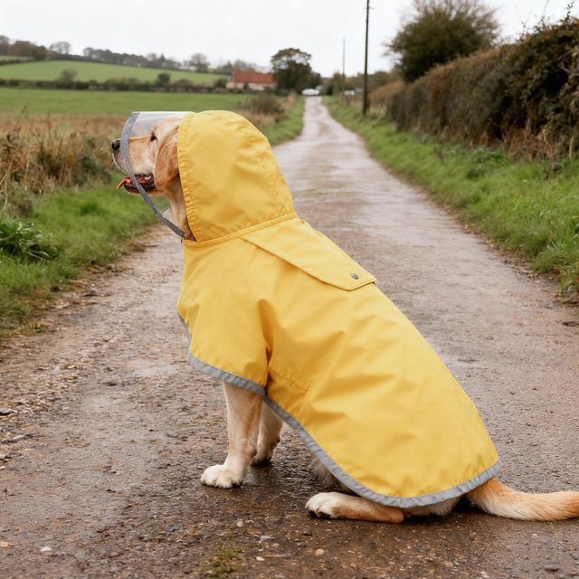 Greenadscape Impermeable Para Perros Con Capucha Y Reflectante Para Mayor Visibilidad En Lluvia