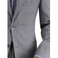 thumbnail image 5 of Mens Side Vent 2-piece Gray Linen Modern Fit Suit DTI DARYA, 5 of 6