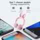 thumbnail image 3 of 2022 nuevos auriculares inalámbricos RGB Rabbit Ears auriculares con micrófono Cute Girls Music auriculares Bluetooth oso de fresa Hogar, 3 of 5