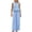 Blue, variant on Women's Plaid Print Crew Neck Sleeveless Top and Straight Leg Pants Set Casual Modern Two Piece Ensemble L