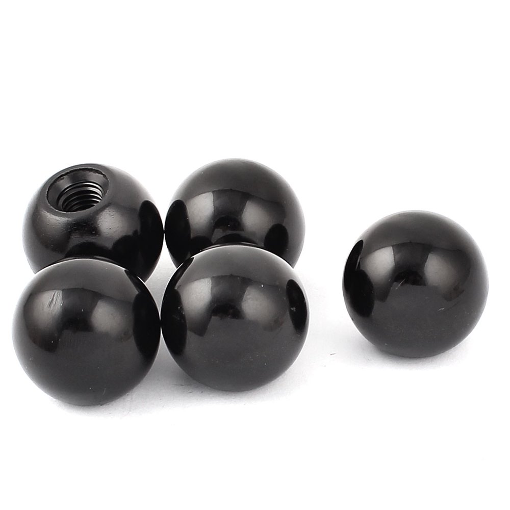 5Pcs M10 Female Threaded 31.5mm Plastic Ball Knob Round Handle for Machine Tool