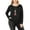 Black - black, variant on I.N.C Womens Ribbed Basic T-Shirt, Pink, Plus Size, 1X