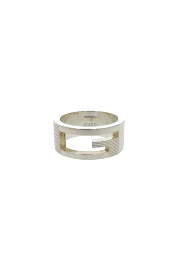 Pre-Owned Gucci branded G cutout ring, 032660 09840 8106, sterling silver...