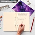 thumbnail image 5 of Wirebound Notebook Hardcover Spiral Notebooks Purple and Black Tie-dye Texture, 60 Pages, 80 GSM, 5.7 x 8.3in, 5 of 7