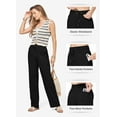 thumbnail image 2 of SOMER Pants for Women Wide Leg Palazzo Pants High Waisted Drawstring Casual Comfy Lounge Work Dress Business Work Trousers Lightweight with Pockets Black, 2 of 8
